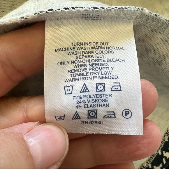 Lands’ End Black & Brown Houndstooth Faux Wrap Dress Size Medium Petite (10/12) - Picture 6 of 7